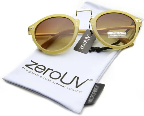 Vista 2 de Gafas de sol retro vintage inspiradas en el borde con cuernos redondo P-3 marco