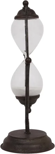 Vista 24 de Reloj de arena decorativo de 30 minutos de metal y vidrio