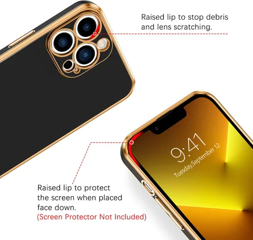 Vista 6 de BENTOBEN Funda para iPhone 13 Pro Max, delgada, suave, de lujo, galvanizada, para iPhone 13 Pro Max, para mujeres, hombres y niñas, a prueba