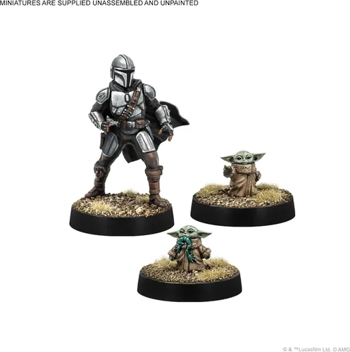 Vista 3 de Star Wars: Legion Din Djarin & Grogu Expansión operativa – Juego de miniaturas de mesa, juego de estrategia para niños y adultos, mayores de 14