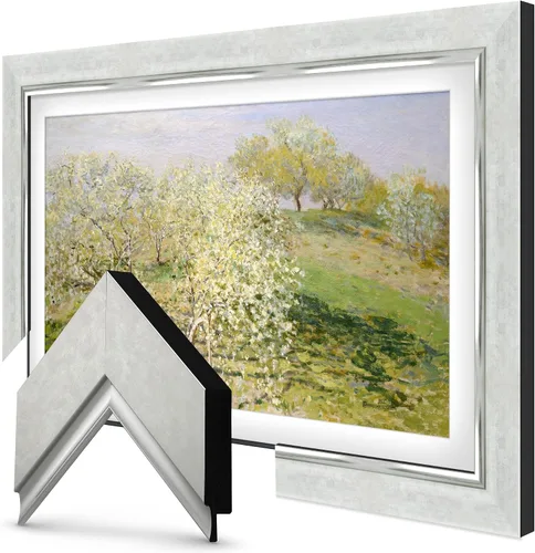Vista 7 de Marco de TV decorativo de bronce contemporáneo de 3 pulgadas para televisores Samsung The Frame/Pro