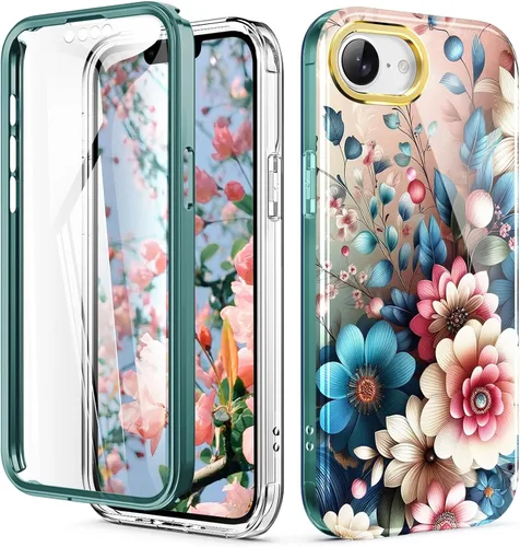 Vista 27 de Funda bonita de mármol para iPhone 13 Pro de 6.1 pulgadas, con protector de pantalla incorporado, ligera y elegante, de TPU, para cuerpo completo, a