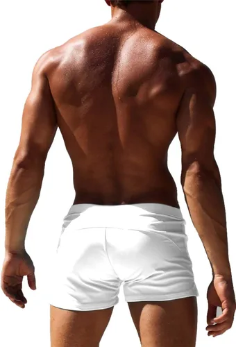 Vista 3 de Mens Swimwear Short Swim Trunks with Zipper Pocket
