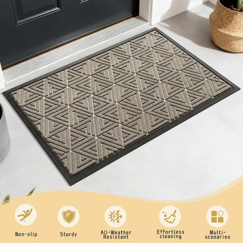 Vista 7 de Yimobra Tapetes para Exteriores para Puerta Principal 29.5x17 pulgadas, Detiene Lodo y Suciedad en la Entrada, Se Adapta a Garaje y Patio, Tapete