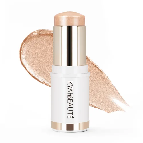 Vista 9 de Barra Iluminadora de Mármol Claro y Luminoso 15g/0.53 fl. Oz, Barra de Iluminador para Cara y Cuerpo, Micro Perlas y Brillo, Color Ajustable