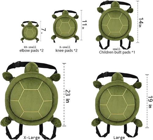 Vista 2 de Protective Gear for Skiing Skating Snowboarding Cute Turtle Tortoise Cushion Green