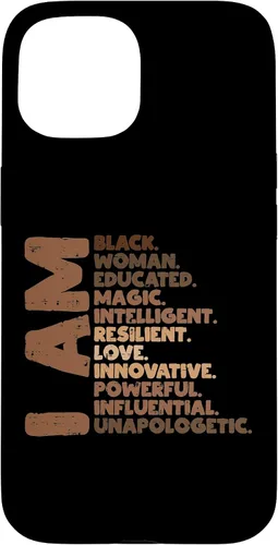 Vista 6 de I Am Black Woman Melanin Africa Pride History BHM Women Gift Case for iPhone 17