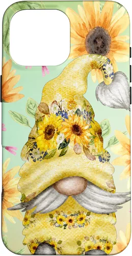 Vista 19 de Sunflower Gnome for Garden Mom Hippies Cute Summer Pattern Case for iPhone 17