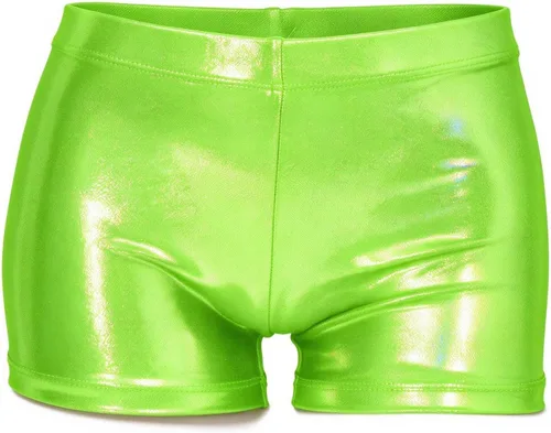 Vista 19 de Shorts de gimnasia para niñas y chicas con brillo, para danza, acrobacias o deportes, de 2-14 años 2 unidades azul profundo