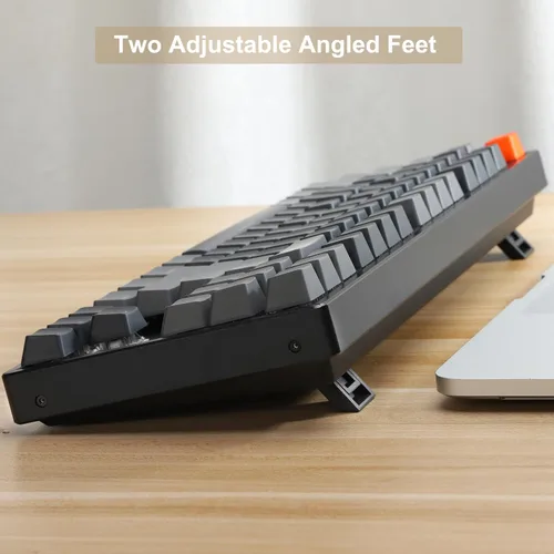 Vista 4 de Keychron K8 Teclado mecánico inalámbrico BluetoothUSB con cable, intercambiable en caliente, 87 teclas, retroiluminación LED RGB, interruptor marrón