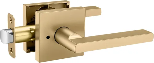 Vista 25 de Goldenwarm Manijas de puerta de oro cepillado para interiores, manijas