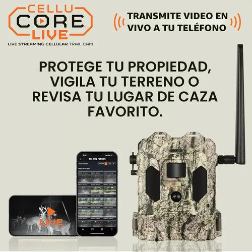 Vista 4 de Bushnell CelluCORE - Cámara de rastreo celular en vivo, camuflaje