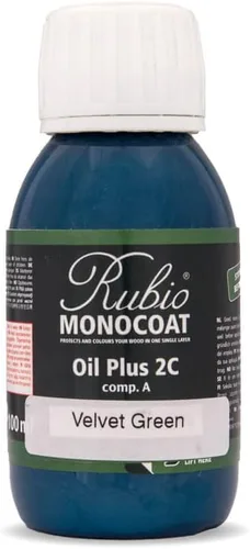 Vista 69 de Rubio Monocoat Muestra de Tinte y Acabado para Madera - Niebla 5% Aceite Plus Parte A Aceite de linaza para madera de secado rápido y ecológico
