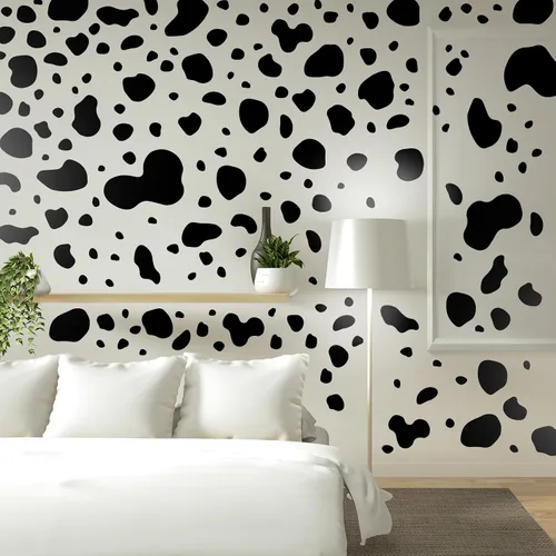Vista 3 de Chinco 486 calcomanías adhesivas de vinilo con estampado de vaca, decoración de granja divertida para dormitorio, sala de estar, ventana, vitrina