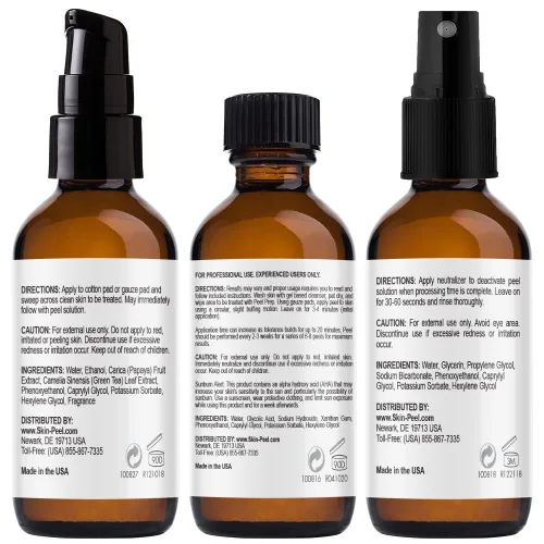 Vista 2 de Peeling químico de ácido glicólico, fuerza profesional y grado médico para exfoliación de la piel, para el tratamiento de líneas finas, arrugas