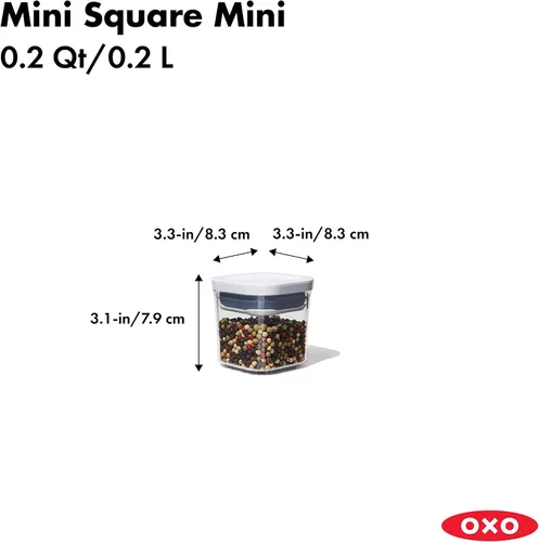 Vista 7 de OXO Good Grips - Juego de recipientes POP (3 piezas cuadradas pequeñas + 4 piezas Mini)