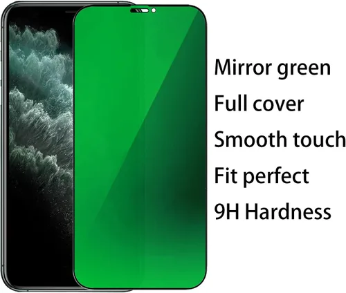 Vista 6 de Espejo de vidrio templado antiazul, protector de pantalla anti-espía, película antiespía para iPhone 11 Pro Max/iPhone XS Max, 6.5 pulgadas