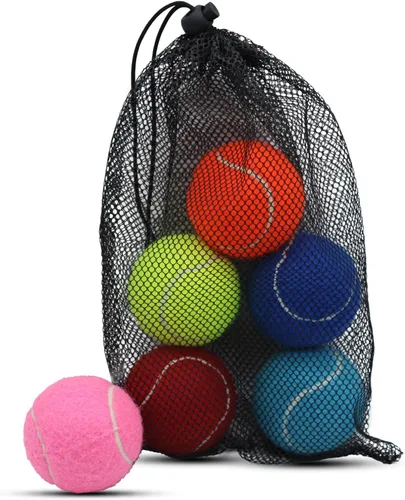 Vista 7 de SHYUJAJIE Pelotas de tenis, paquete de 6 pelotas de tenis de entrenamiento, pelotas de práctica de alta elasticidad para principiantes, pelotas