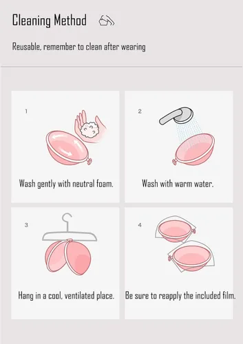 Vista 6 de VFanxi Invisible Sticky Bra Reusable Silicone Adhesive Bra Backless Strapless Push Up Bra with Nipple Covers