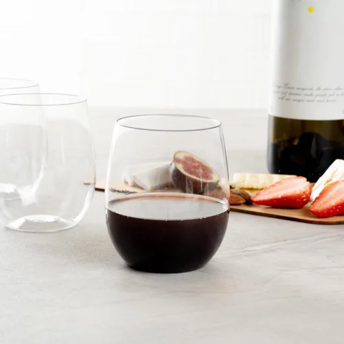 Vista 3 de Restaurantware Copas de vino de plástico transparente de 12 onzas, reutilizables, 10