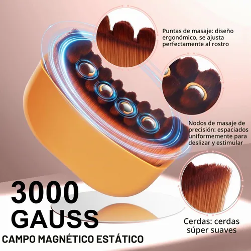 Vista 4 de Cepillo linfático magnético de la cara del contorno para la línea Dorado