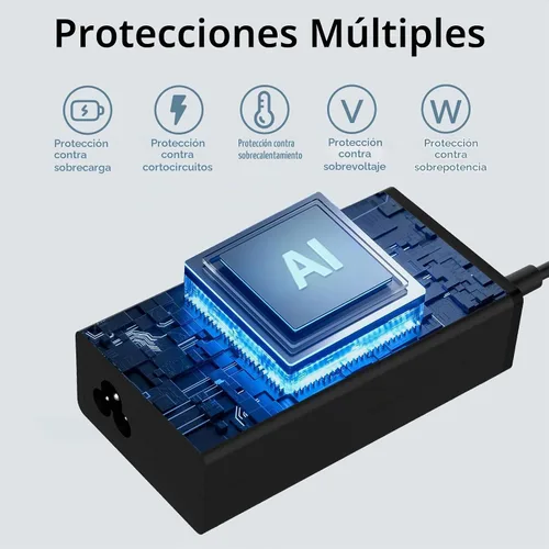 Vista 6 de Cargador para portátil N19C3 65W 45W 0.2x0.1 in compatible con Acer Aspire