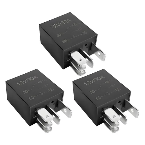 Vista 12 de Relé de Coche de 4 Pines 12V 30A, Relé de Arranque Impermeable Multiusos para Motor, Accesorios de Repuesto Eléctricos Automotrices Estándar
