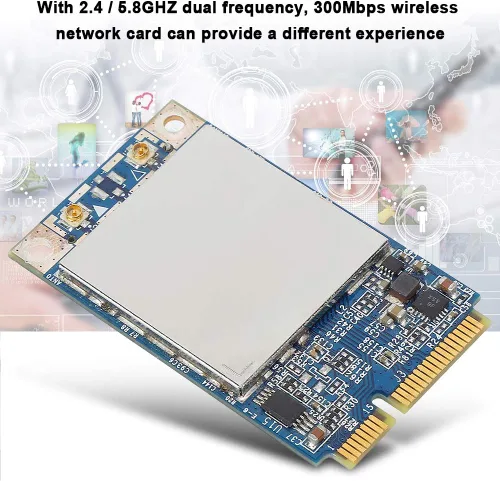 Vista 6 de Tarjeta,Doble Banda 2.4/5.8GHZ 300M Mini PCI-E Tarjeta,Tarjeta de red de 300Mbps, para Pro MB988Z/A BCM94322MC