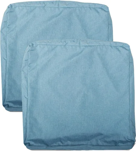 Vista 28 de Fundas de Cojines para Asientos de Patio, Fundas Deslizantes Lavables de Repuesto, Funda Impermeable para Cojín de Almohada de Silla de Muebles