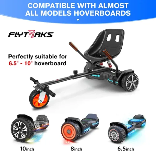 Vista 4 de K2 Go Kart - Scooter autoequilibrante con absorción de impactos traseros, accesorio de asiento de scooter de equilibrio para neumáticos de 6.5