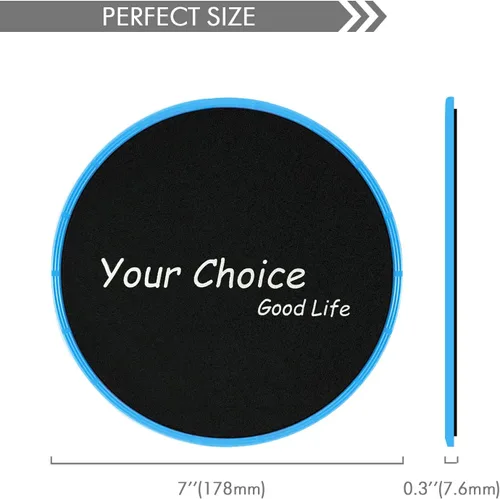 Vista 7 de Your Choice Deslizadores Equipo de fitness Deslizadores de piso Ejercicio Deslizadores de núcleo deslizantes Discos deslizantes para entrenamiento