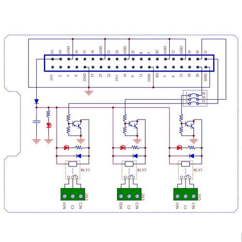 Vista 5 de Electronics-Salon RPi Power Relay Board Módulo de expansión para Raspberry Pi A+ 3A+ B+2B 3B 3B+4B