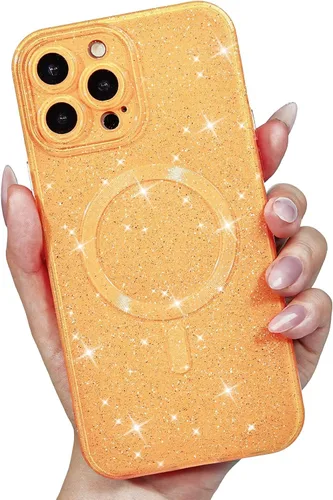 Vista 32 de LoeoeL Funda para iPhone 12 con Purpurina Compatible con Magsafe, Femenina Linda Brillante Magnética Mag Safe Bonita Funda para Teléfono