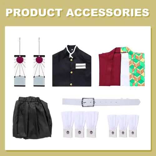 Vista 4 de Demon Slayer Giyuu Tomioka - Conjunto completo de kimono de anime para cosplay