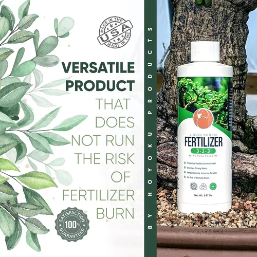 Vista 5 de Bonsai Fertilizer by Ho Yoku - Water Soluble and Free of Odor, 3-3-3 Liquid Bonsai Food and Fast Acting for Indoor Plants