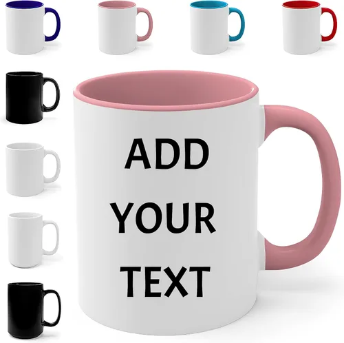 Vista 9 de Tazas personalizadas con palabras, tazas personalizadas con texto, taza de café con mensaje, crea tu propia taza, diseña tu propia taza de café