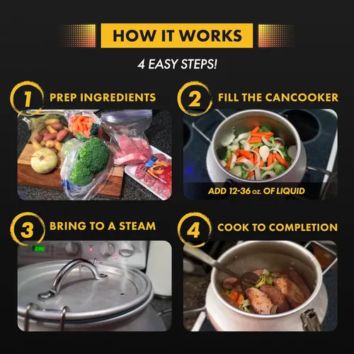 Vista 5 de CanCooker Junior Kit de Quemador Multi-Combustible y Parrilla Vaporizador de Alimentos Portátil para Acampar, RVs, En Movimiento y Cocina en Casa