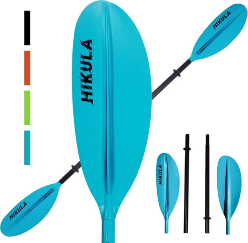 Vista 12 de Kayak Paddle 4 Pieces Aluminum Shaft and PP Blade Floating 86.6in/220cm, 90.5inch/230cm Lightweight Oars
