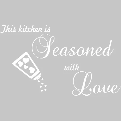 Vista 5 de VWAQ This Kitchen is Seasoned with Love - Adhesivo decorativo para pared, diseño de refranes de vinilo para comedor