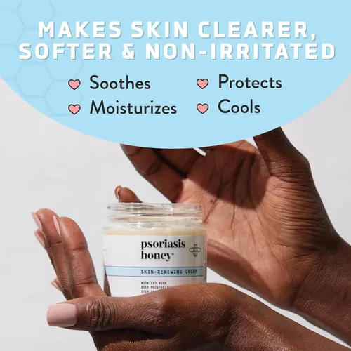 Vista 3 de PSORIASIS HONEY Crema renovadora de la piel, crema para eccema y dermatitis seborreica, tratamiento de psoriasis para aliviar la piel