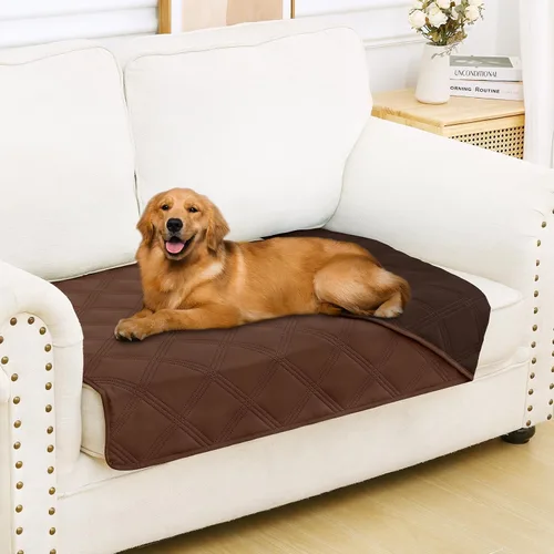 Vista 120 de Smiry Funda impermeable para cama de perro, manta reversible para mascotas para sofá Manta suave lavable para perro, funda a prueba de fugas