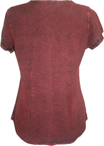 Vista 5 de Agan Traders Blusa medieval bohemia bordada para mujer