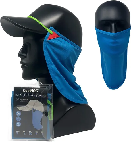 Vista 14 de CoolNES - Protección ajustable para cuello contra rayos ultravioletas, ajustable, multifuncional, 2 en 1, cubrebocas para pesca al aire libre, unisex