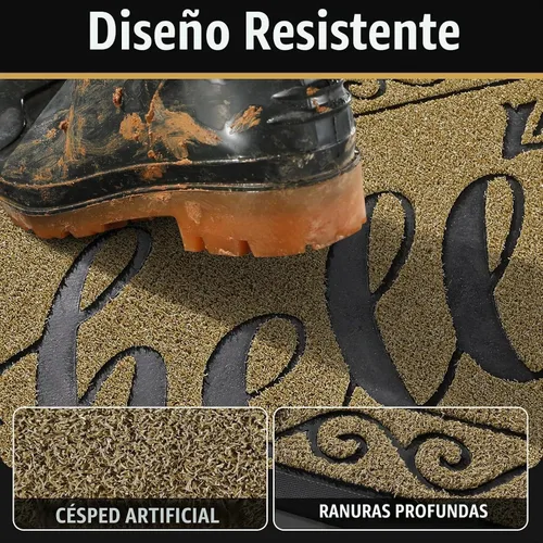Vista 2 de Yimobra Tapetes de bienvenida para puerta delantera, 29.5 x 17 pulgadas, de alta resistencia, resistente al agua, para puerta exterior, entrada