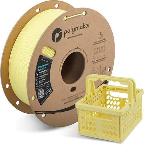 Vista 49 de Polymaker PLA Pro Filament 1.75mm 1KG Black, High-Impact Resistance Tough, High Speed Up to 300mm/s, Clean Surface, Low-Warp, Easy to Print on