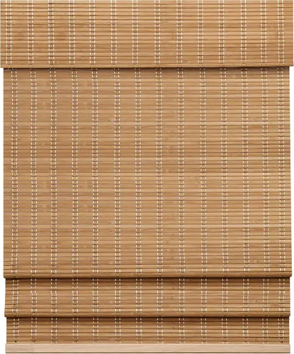 Vista 13 de LazBlinds Persianas Romanas de Bambú sin Cordón, Tratamiento de Ventana con Filtrado de Luz, Persianas de Bambú Enrollables para Ventanas, 23'' An x
