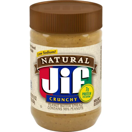 Vista 11 de Jif Natural - Crema de maní natural para untar y miel, 16 onzas, contiene 80 % de cacahuates 7g protein per serving, 7% DV, See nutrition