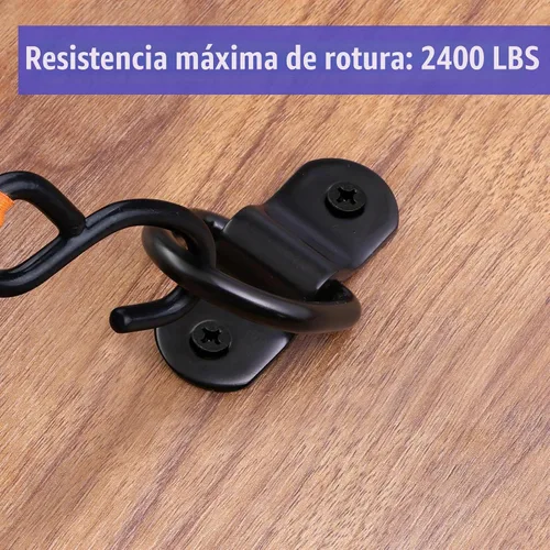 Vista 5 de 4 Piezas Anclajes de Amarre con Anillo en D, Ganchos de Amarre Negros de 1/4 Pulgada con Tornillos de Montaje para Remolques, Camión, Soporte