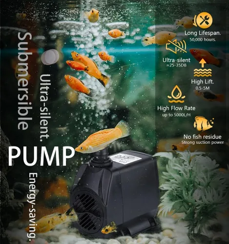 Vista 4 de Bomba sumergible de la fuente 180GPH 10W para el acuario, fuente, tanque