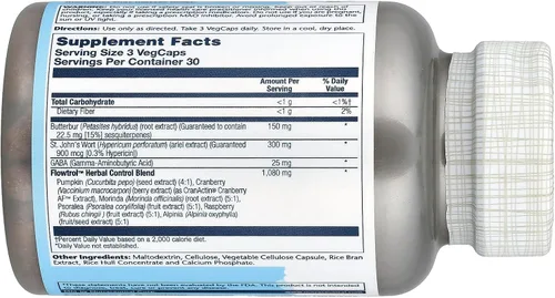 Vista 2 de SOLARAY Continence Max con Flowtrol, tapa vegetal (cartón) 90ct